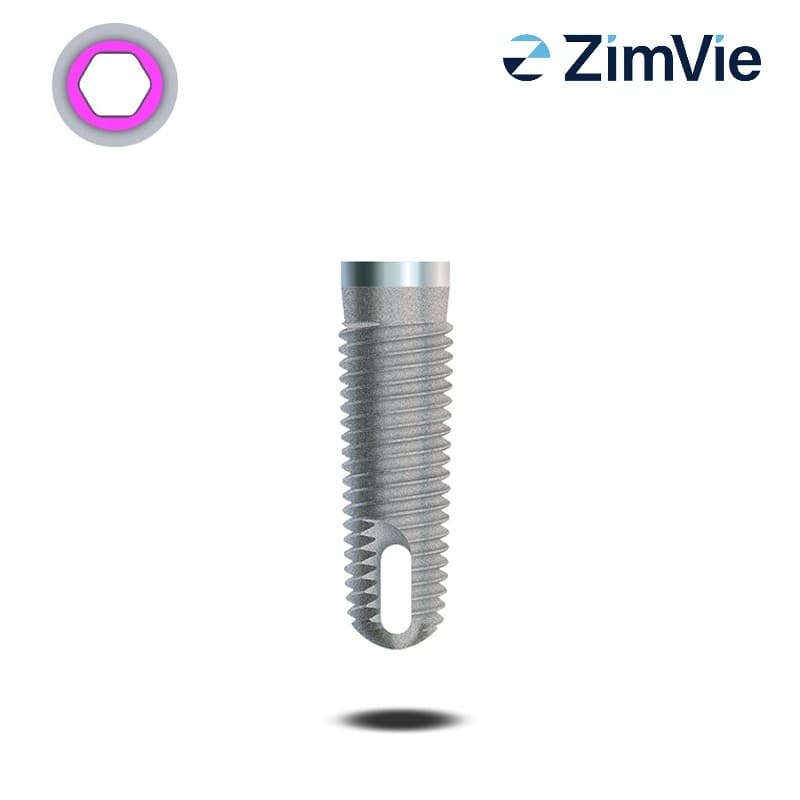 Zimmer Ø 4,7 mm Tapered Screw-Vent Implantat (Int Hex, 4,5 mm) | mit 1,0 mm Kragen | Länge: 16,0 mm
