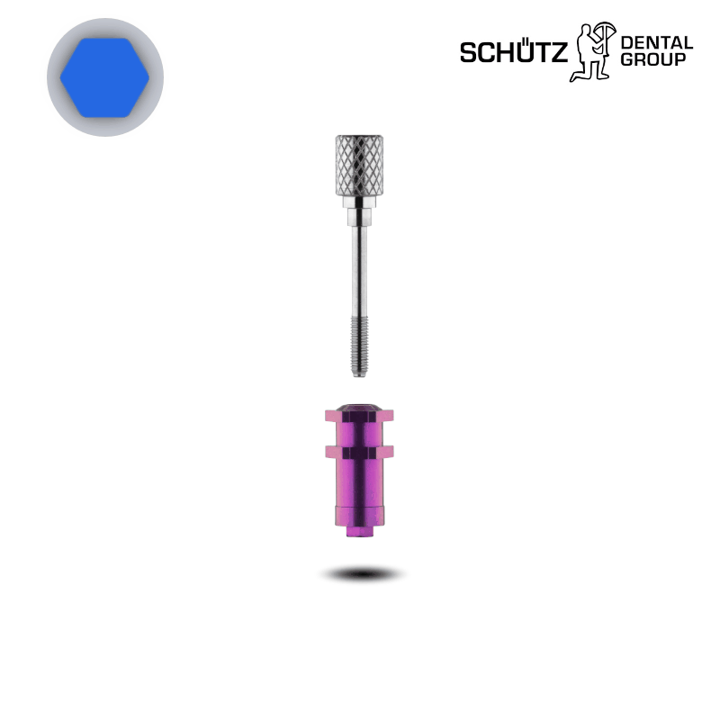 Schütz Dental Abformpfosten (hex, Ø 5,3/5,5 mm) | Offene Abformung | Schraube: Lang | ohne Zubehör