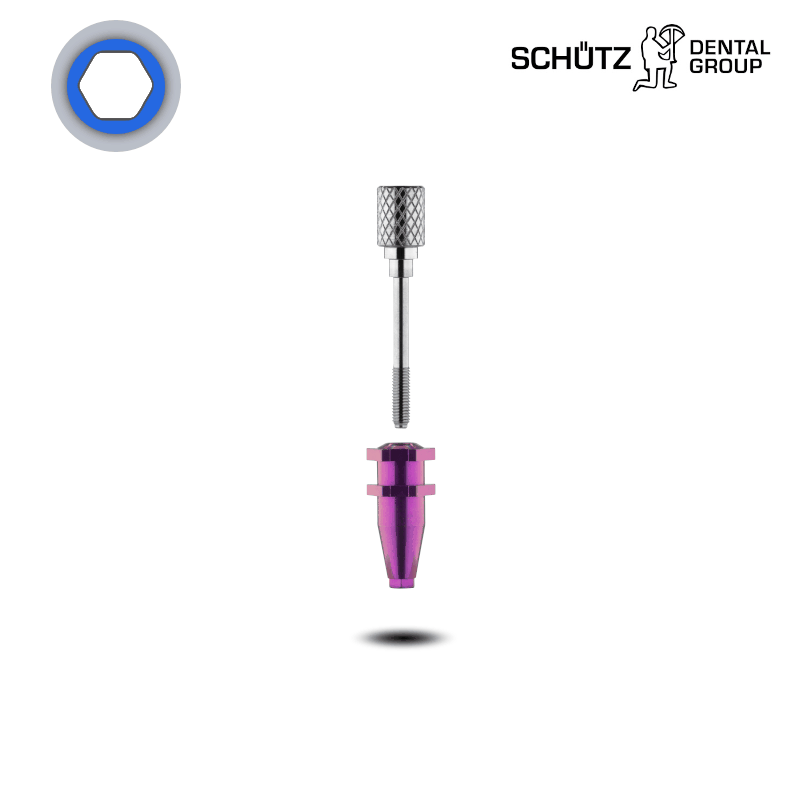 Schütz Dental Abformpfosten (konisch, Ø 5,3/5,5 mm) | Offene Abformung | Schraube: Kurz | ohne Zubehör