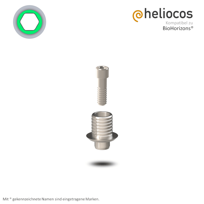 Zimmer® Titanbasis Tapered Screw Vent® Ø 4,5 mm | Höhe: 4,0 mm | ohne Rotationsschutz Zimmer® Titanbasis Tapered Screw Vent® Ø 4,5 mm | Höhe: 4,0 mm | ohne Rotationsschutz