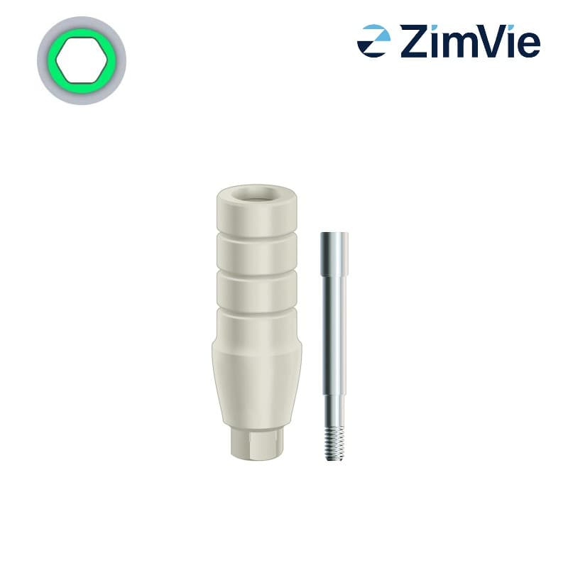 Zimmer Temporäres Kunststoff-Abutment (Int Hex, 3,5 mm) | 0° | GH: 4,0 mm