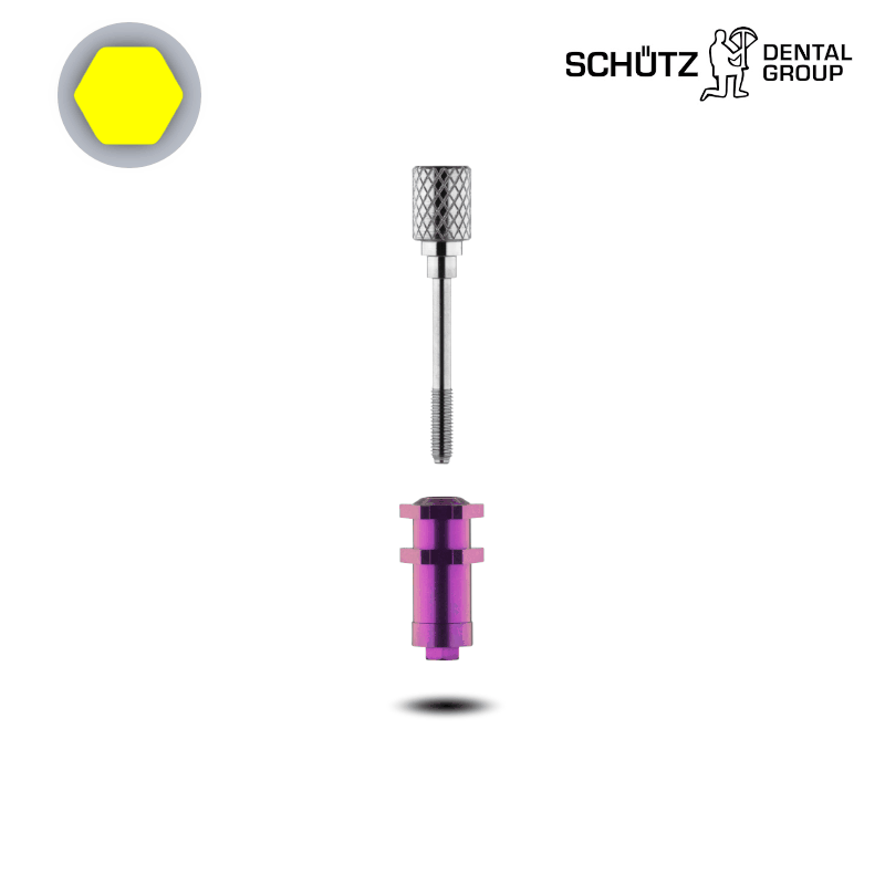 Schütz Dental Abformpfosten (hex, Ø 3,3/3,6 mm) | Offene Abformung | Schraube: Lang | ohne Zubehör