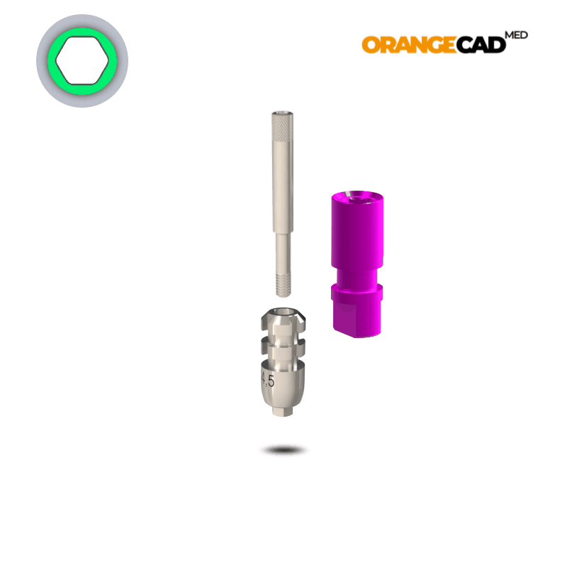 Zimmer® Abformpfosten Tapered Screw Vent® Ø 4,5 mm | Offene Abformung | Höhe: 11,0 mm | ohne Analog Zimmer® Abformpfosten Tapered Screw Vent® Ø 4,5 mm | Offene Abformung | Höhe: 11,0 mm | ohne Analog
