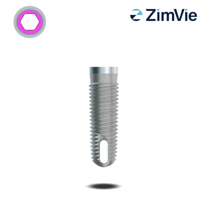Zimmer Ø 4,7 mm Tapered Screw-Vent Implantat (Int Hex, 4,5 mm) | mit 1,0 mm Kragen | Länge: 10,0 mm