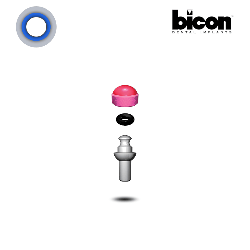 Bicon Kugelkopf Abutment 2,5 mm Schaft | 0° | Höhe: 2,0 mm