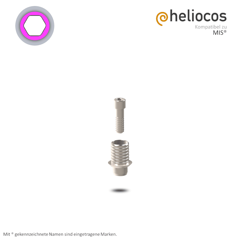 Zimmer® Titanbasis Tapered Screw Vent® Ø 3,5 mm | Höhe: 4,0 mm | ohne Rotationsschutz Zimmer® Titanbasis Tapered Screw Vent® Ø 3,5 mm | Höhe: 4,0 mm | ohne Rotationsschutz