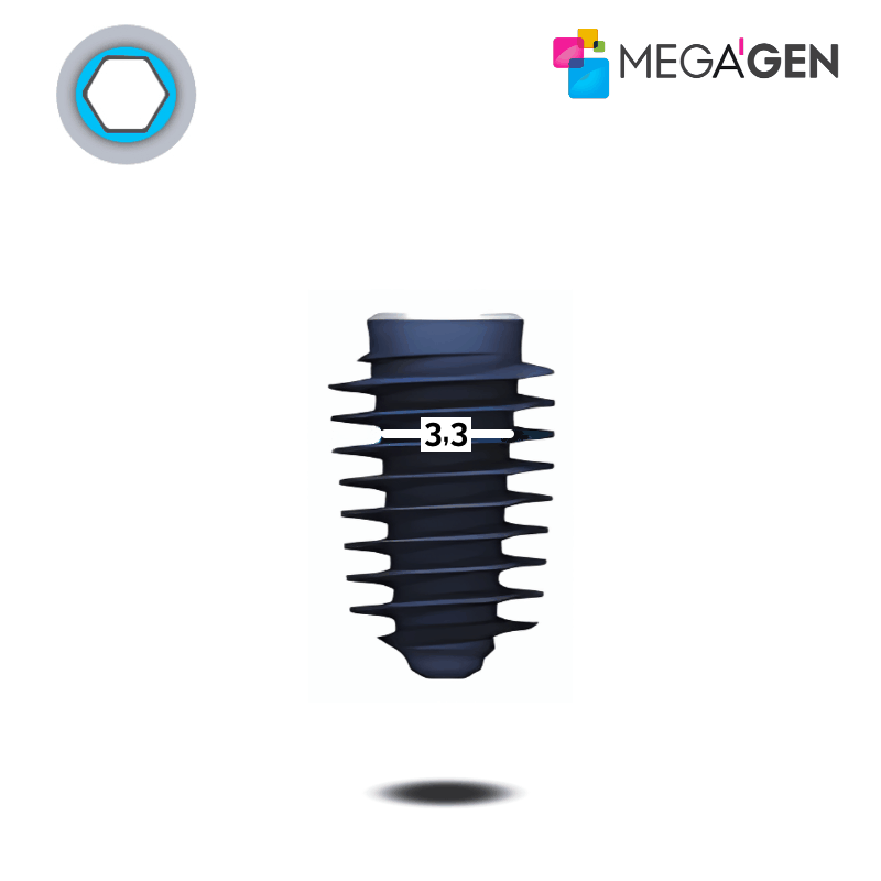 MegaGen AnyRidge Implantat | Kern: Ø 3,3 mm | Ø 5,5 mm | Länge: 15,0 mm