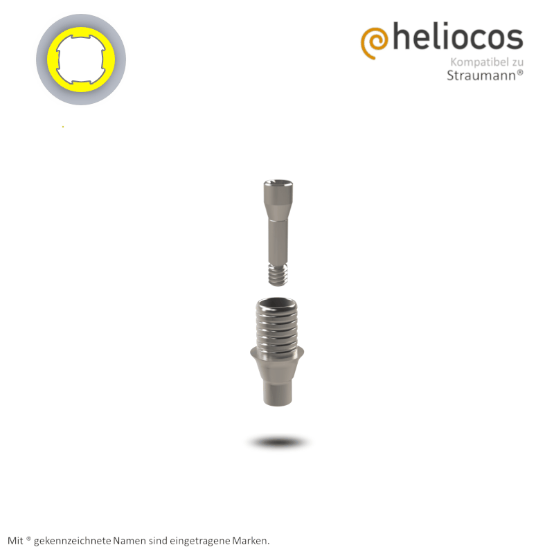 Straumann® Titanbasis Bone Level NC | Höhe: 3,5 mm | ohne Rotationsschutz Straumann® Titanbasis Bone Level NC | Höhe: 3,5 mm | ohne Rotationsschutz