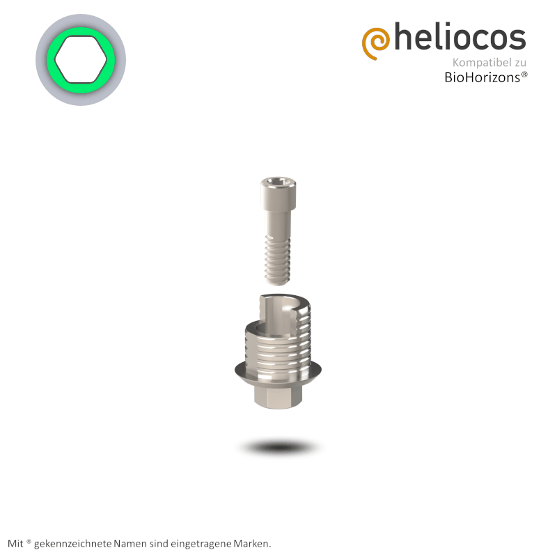 Zimmer® Titanbasis Tapered Screw Vent® Ø 4,5 mm | Höhe: 4,0 mm | mit Rotationsschutz