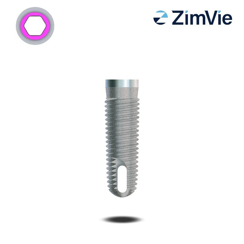 Zimmer Ø 4,7 mm Tapered Screw-Vent Implantat (Int Hex, 4,5 mm) | mit 1,0 mm Kragen | Länge: 13,0 mm Zimmer Ø 4,7 mm Tapered Screw-Vent Implantat (Int Hex, 4,5 mm) | mit 1,0 mm Kragen | Länge: 13,0 mm