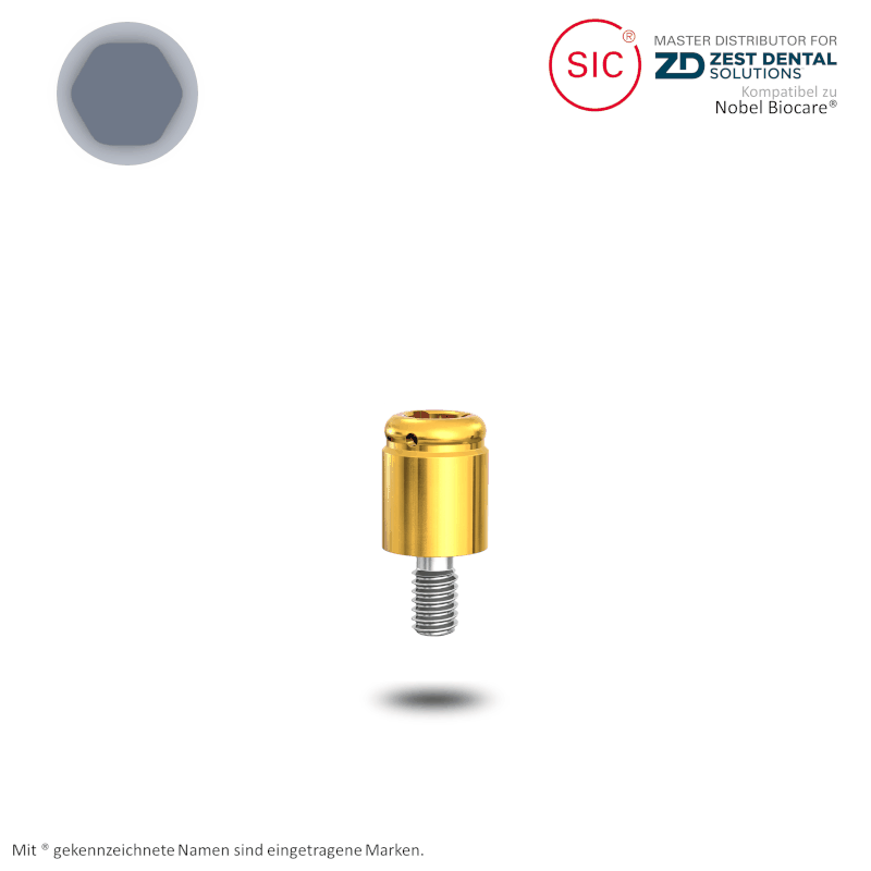 LOCATOR® Attachment für Biomet 3i™ Außensechskant Ø 4,1 mm | GH: 4,0 mm