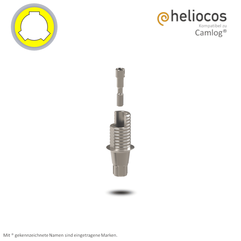 Conelog® Titanbasis Ø 3,8 mm | Höhe: 5,5 mm | mit Rotationsschutz