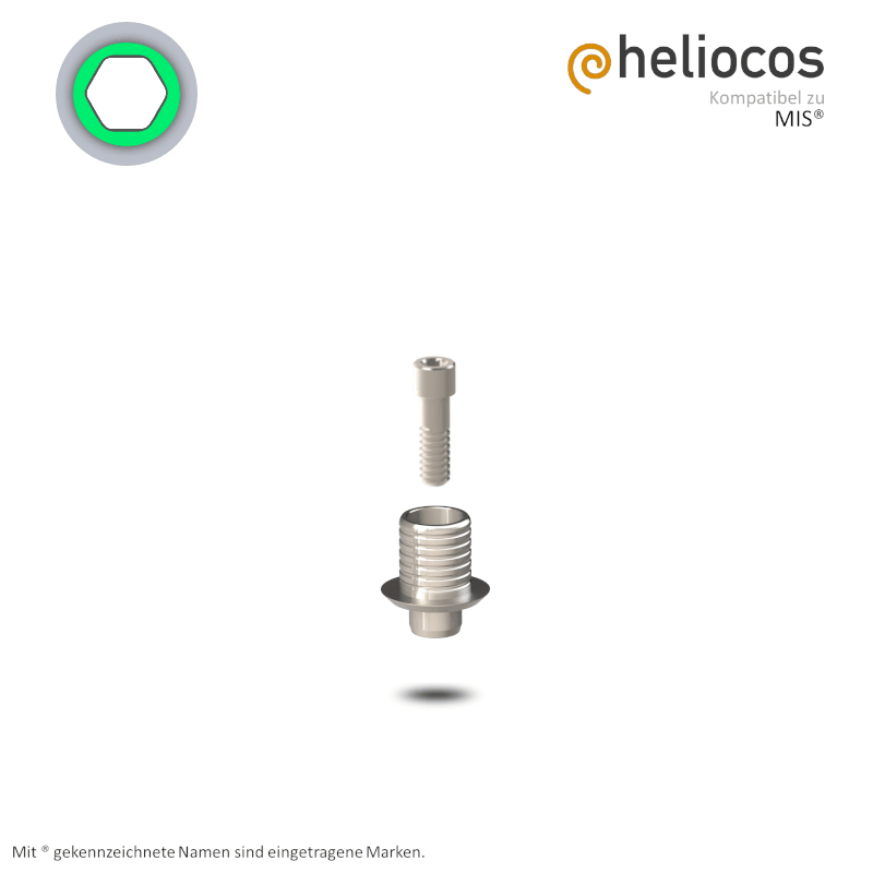 Zimmer® Titanbasis Tapered Screw Vent® Ø 4,5 mm | Höhe: 4,0 mm | ohne Rotationsschutz Zimmer® Titanbasis Tapered Screw Vent® Ø 4,5 mm | Höhe: 4,0 mm | ohne Rotationsschutz