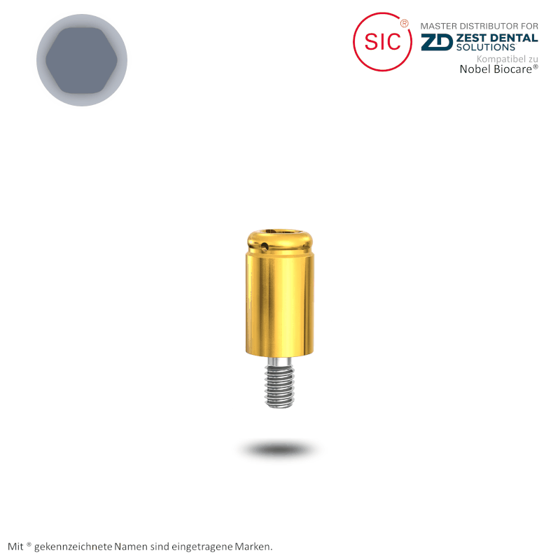 LOCATOR® Attachment für Biomet 3i™ Außensechskant Ø 4,1 mm | GH: 6,0 mm