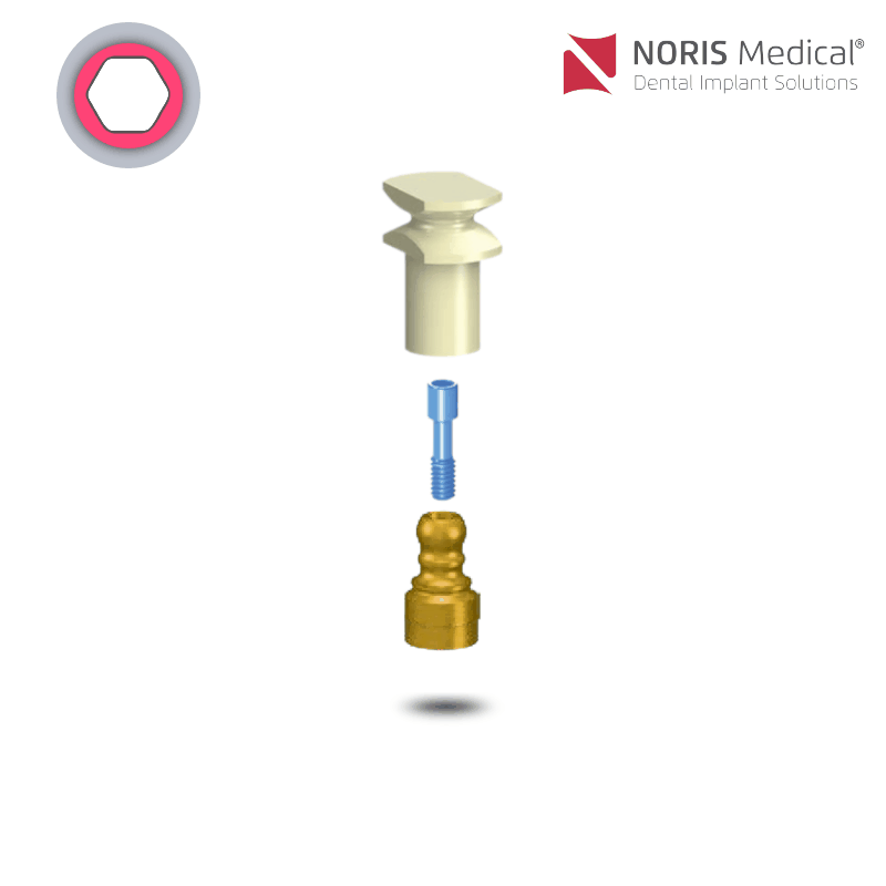 Noris Medical Multi-Unit Snap-On Abformpfosten | mit Snap-On-Kappe Noris Medical Multi-Unit Snap-On Abformpfosten | mit Snap-On-Kappe