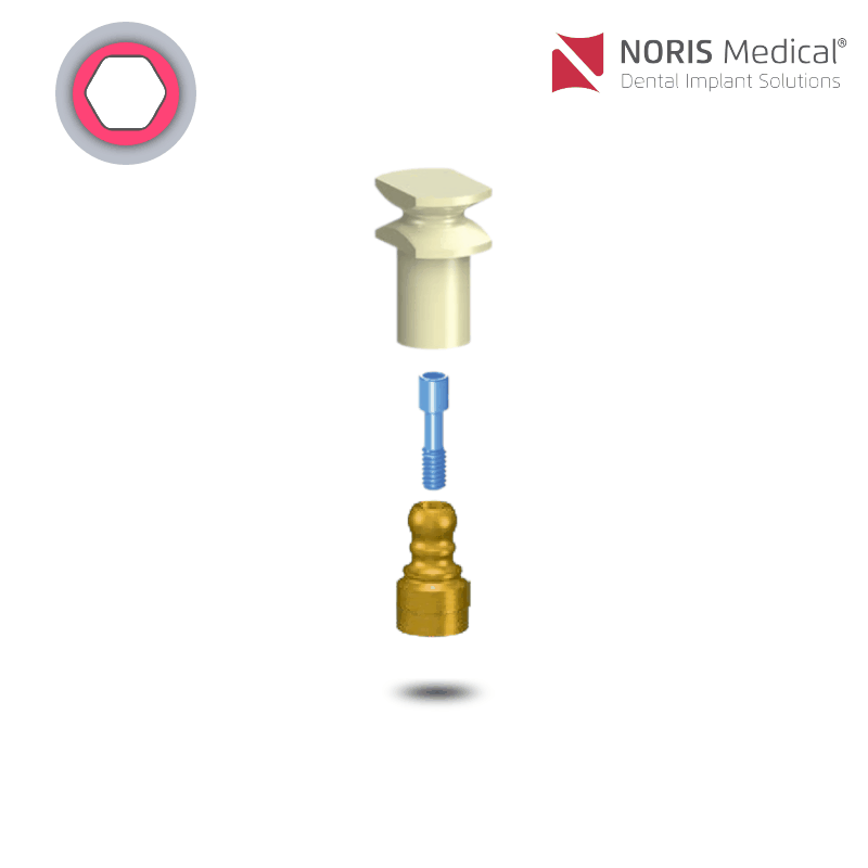 Noris Medical Multi-Unit Snap-On Abformpfosten | mit Snap-On-Kappe