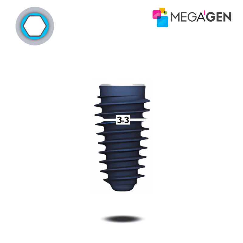 MegaGen AnyRidge Implantat | Kern: Ø 3,3 mm | Ø 4,5 mm | Länge: 18,0 mm