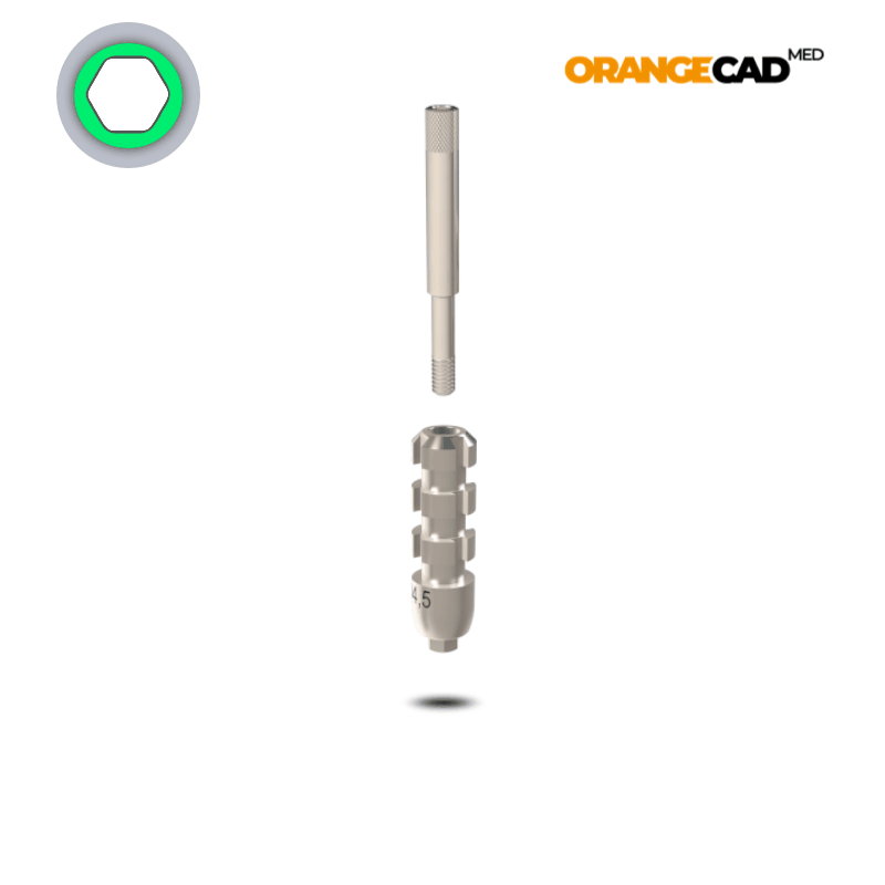 Zimmer® Abformpfosten Tapered Screw Vent® Ø 4,5 mm | Offene Abformung | Höhe: 17,0 mm | ohne Analog Zimmer® Abformpfosten Tapered Screw Vent® Ø 4,5 mm | Offene Abformung | Höhe: 17,0 mm | ohne Analog