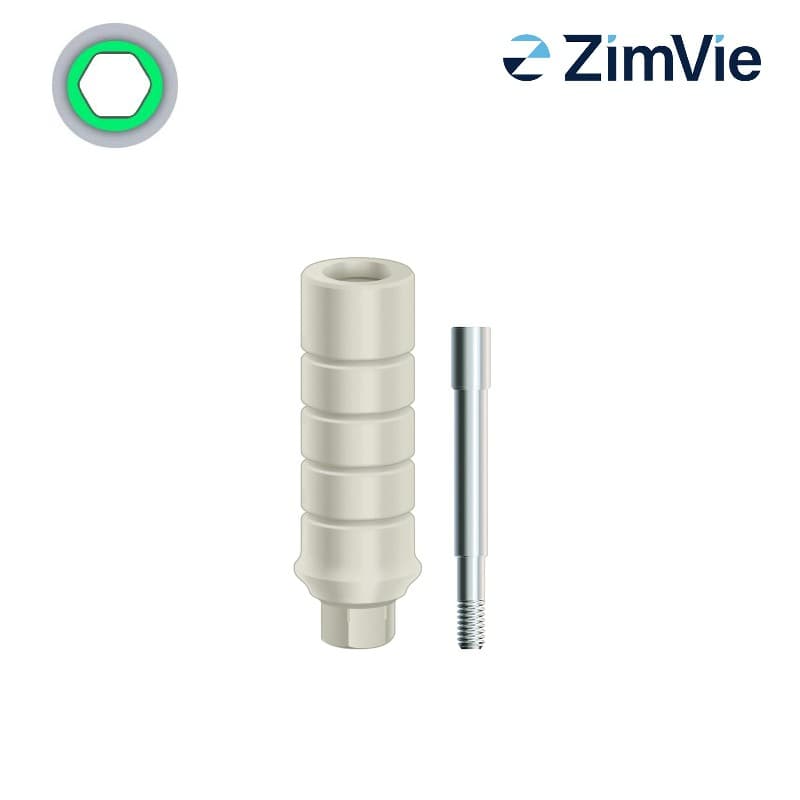 Zimmer Temporäres Kunststoff-Abutment (Int Hex, 3,5 mm) | 0° | GH: 1,0 mm Zimmer Temporäres Kunststoff-Abutment (Int Hex, 3,5 mm) | 0° | GH: 1,0 mm