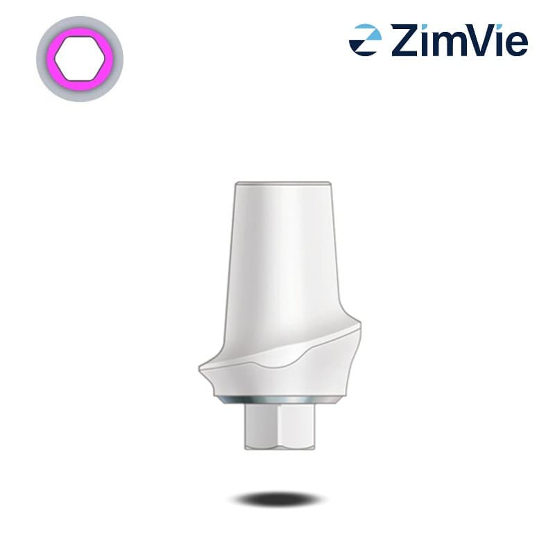 Zimmer Contour Zirkon-Abutment (Int Hex, 4,5 mm) | 0° | Ø 5,5 mm | GH: 1,0 mm