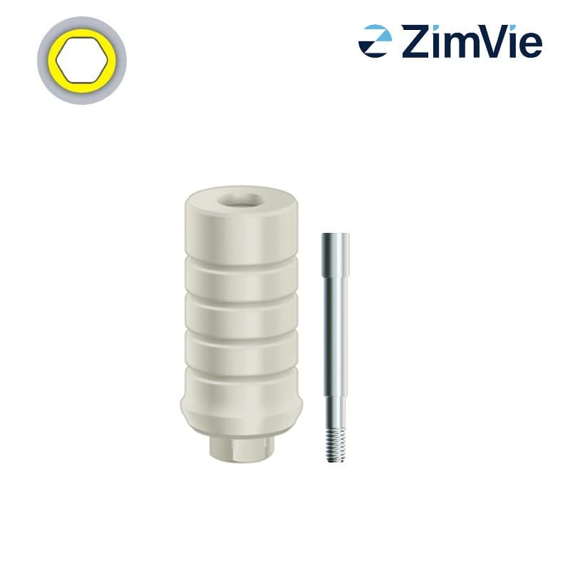 Zimmer Temporäres Kunststoff-Abutment (Int Hex, 5,7 mm) | GH: 1,0 mm Zimmer Temporäres Kunststoff-Abutment (Int Hex, 5,7 mm) | GH: 1,0 mm