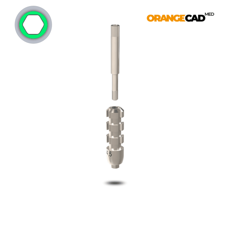 Zimmer® Abformpfosten Tapered Screw Vent® Ø 4,5 mm | Offene Abformung | Höhe: 17,0 mm | ohne Analog