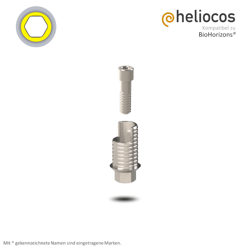Zimmer® Titanbasis Tapered Screw Vent® Ø 3,5 mm | Höhe: 5,5 mm | mit Rotationsschutz