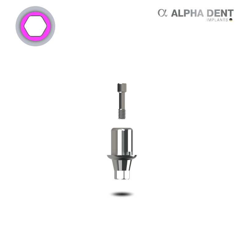 Alpha Dent - Titanpfosten für CAD/CAM - schmale Plattform - konisch