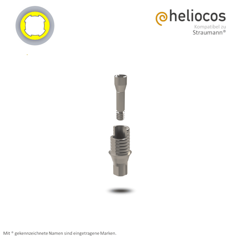 Straumann® Titanbasis Bone Level NC | Höhe: 4,5 mm | mit Rotationsschutz Straumann® Titanbasis Bone Level NC | Höhe: 4,5 mm | mit Rotationsschutz